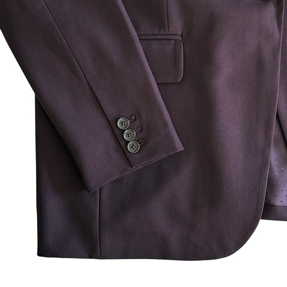 NWT Banana Republic Factory Sculpted Suit Blazer in Midnight Lily Purple Size 16 - Picture 6 of 11